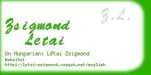 zsigmond letai business card