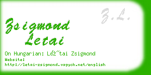 zsigmond letai business card